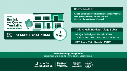 Aliağa Belediyesi’nden Vergi Hatırlatması Galeri