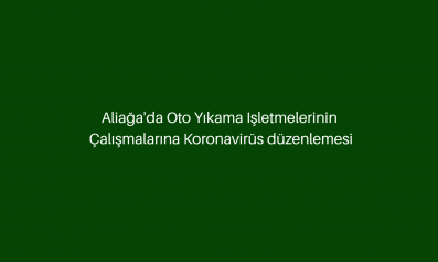 Aliağa’da Oto Yıkama İşletmelerine Yeni Düzenleme Galeri